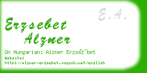 erzsebet alzner business card